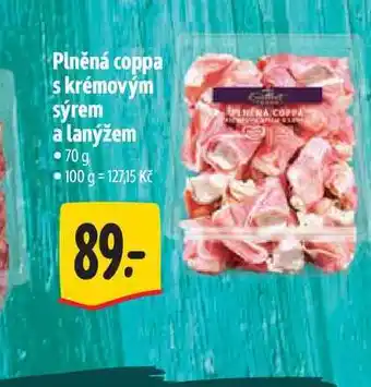 Albert Plněná coppa s krémovým sýrem a lanýžem nabídka