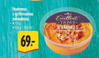 Albert Hummus s grilovanou zeleninou nabídka