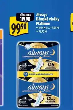 Albert Always Dámské vložky Platinum 10 ks nabídka