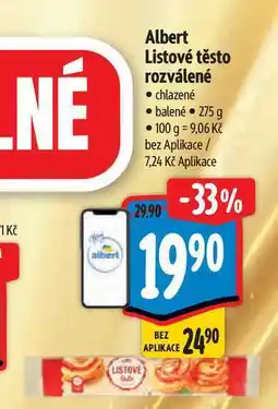 Albert Albert Listové těsto rozválené nabídka