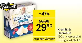 Tesco Král Sýrů Hermelín nabídka