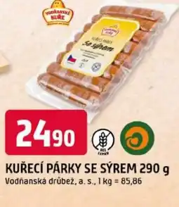 Trefa Kuřecí párky se sýrem nabídka