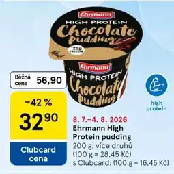 Tesco Ehrmann High Protein pudding nabídka