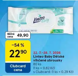Tesco Linteo Baby dětské vlhčené ubrousky nabídka