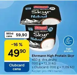 Tesco Ehrmann High Protein skyr nabídka