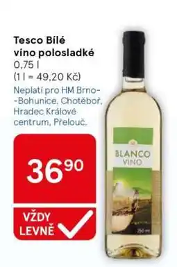 Tesco Tesco Bílé víno polosladké nabídka
