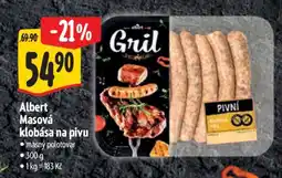 Albert Albert Masová klobása na pivu nabídka