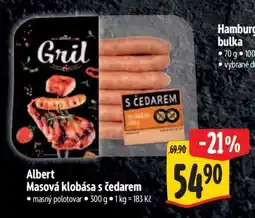 Albert Albert Masová klobása s čedarem nabídka