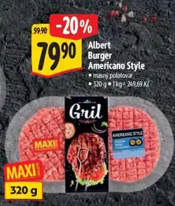 Albert Albert Burger Americano Style nabídka