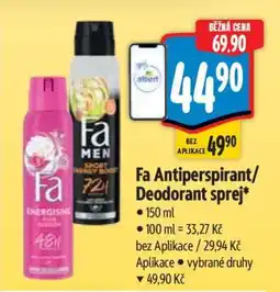 Albert Fa Antiperspirant / Deodorant sprej nabídka