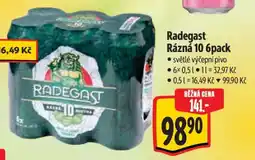 Albert Radegast Rázná 10 6pack nabídka