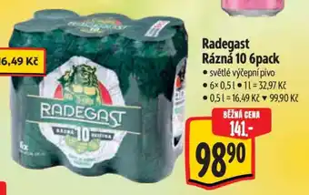 Albert Radegast Rázná 10 6pack nabídka