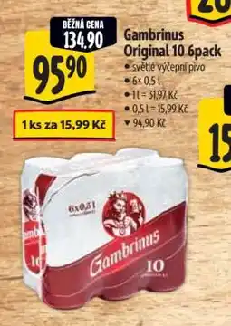 Albert Gambrinus Originál 10 6pack nabídka