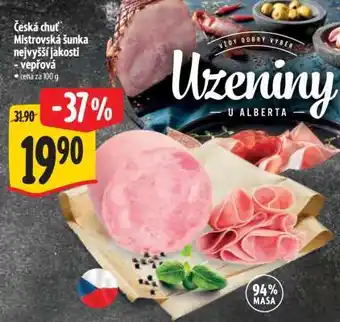 Albert Česká chuť Mistrovská šunka nejvyšší jakosti - vepřová nabídka