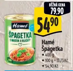Albert Hamé Špagetka nabídka