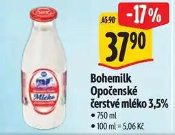 Albert Bohemilk Opočenské čerstvé mléko 3,5% nabídka