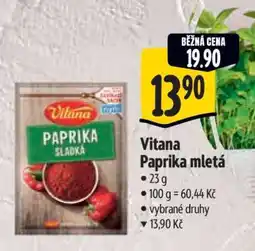 Albert Vitana Paprika mletá nabídka