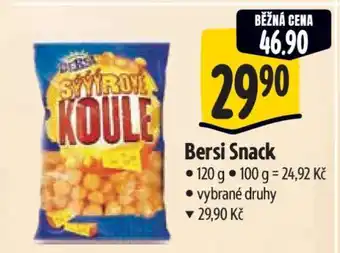Albert Bersi Snack nabídka