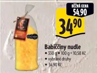 Albert Babiččiny nudle nabídka