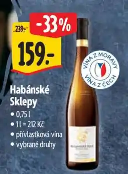 Albert Habánské sklepy nabídka