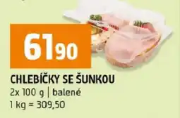 Terno Chlebíčky se šunkou nabídka