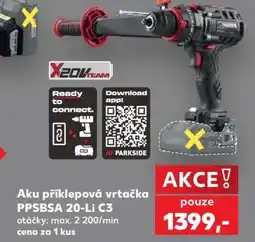 Kaufland Aku příklepová vrtačka PPSBSA 20-Li C3 nabídka