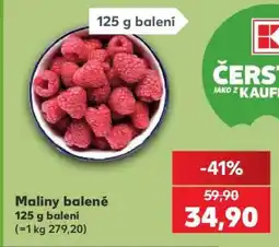 Kaufland Maliny balené nabídka