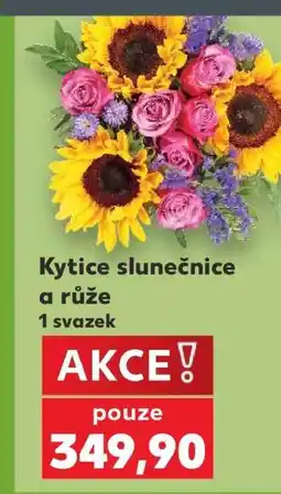 Kaufland Kytice slunečnice a růže nabídka