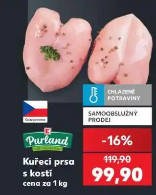 Kaufland Kuřecí prsa s kostí nabídka