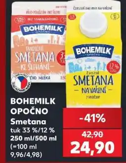Kaufland BOHEMILK OPOČNO SMETANA nabídka