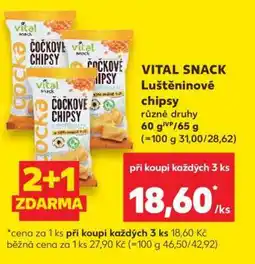 Kaufland VITAL SNACK Luštěninové chipsy nabídka