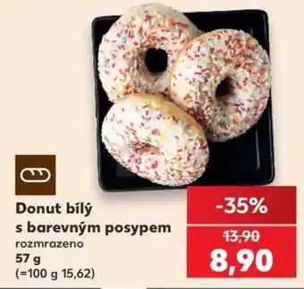 Kaufland Donut bílý s barevným posypem nabídka