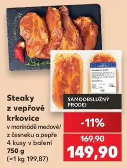 Kaufland Steaky z vepřové krkovice nabídka