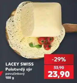 Kaufland LACEY SWISS Polotvrdý sýr pavučinkový 100 g nabídka