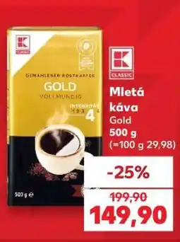 Kaufland MLETÁ KÁVA GOLD nabídka