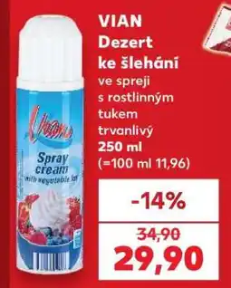 Kaufland VIAN Dezert ke šlehání nabídka