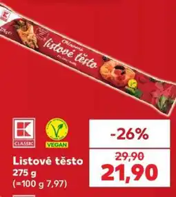 Kaufland Listové těsto nabídka