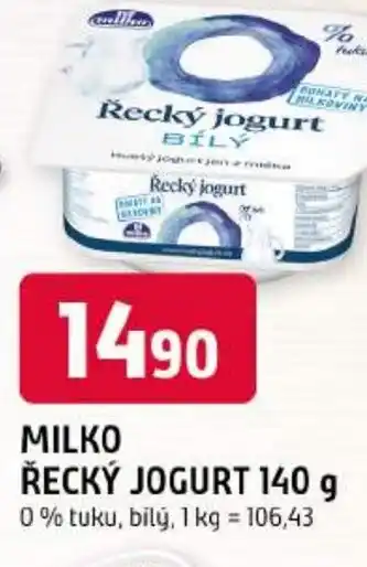 Trefa Milko řecký jogurt nabídka