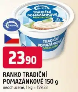 Trefa Ranko tradiční pomazánkové nabídka