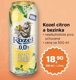 Můjobchod Kozel citron a bezinka nabídka