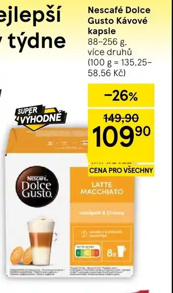 Tesco Nescafé Dolce Gusto Kávové kapsle nabídka