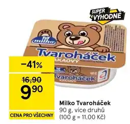 Tesco Milko Tvaroháček nabídka