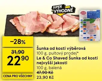 Tesco Šunka od kosti výběrová nabídka