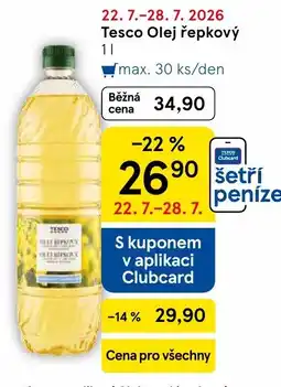 Tesco Tesco Olej řepkový nabídka