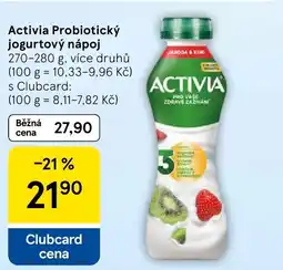 Tesco Activia Probiotický jogurtový nápoj nabídka