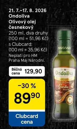 Tesco Ondoliva Olivový olej česnekový nabídka