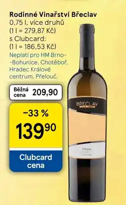 Tesco Rodinné Vinařství Břeclav nabídka