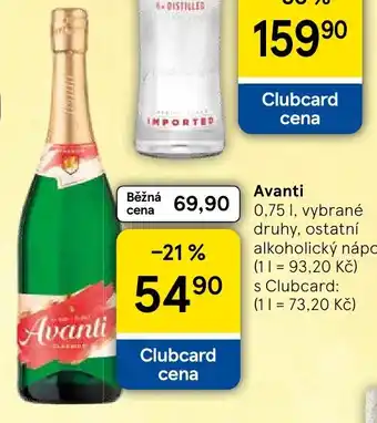 Tesco Avanti nabídka