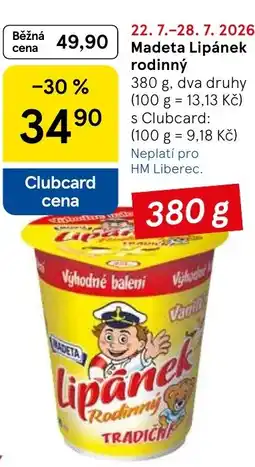 Tesco Madeta Lipánek rodinný nabídka