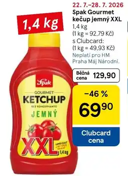 Tesco Spak Gourmet kečup jemný XXL nabídka